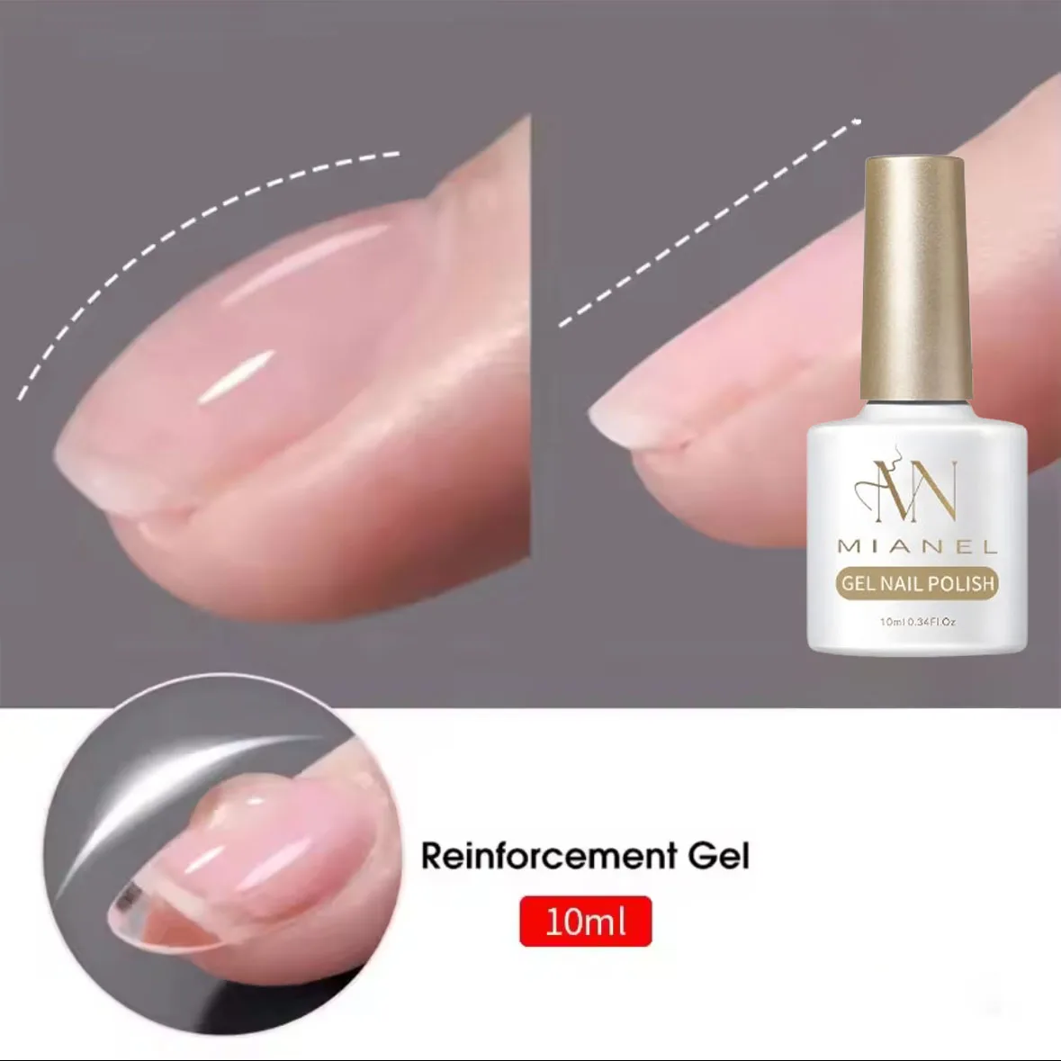 MIANEL Water Drop Top Coat 2026 SpringSummer Collection Clear Versatile Water Drop Shape Nail Art Functional Gel