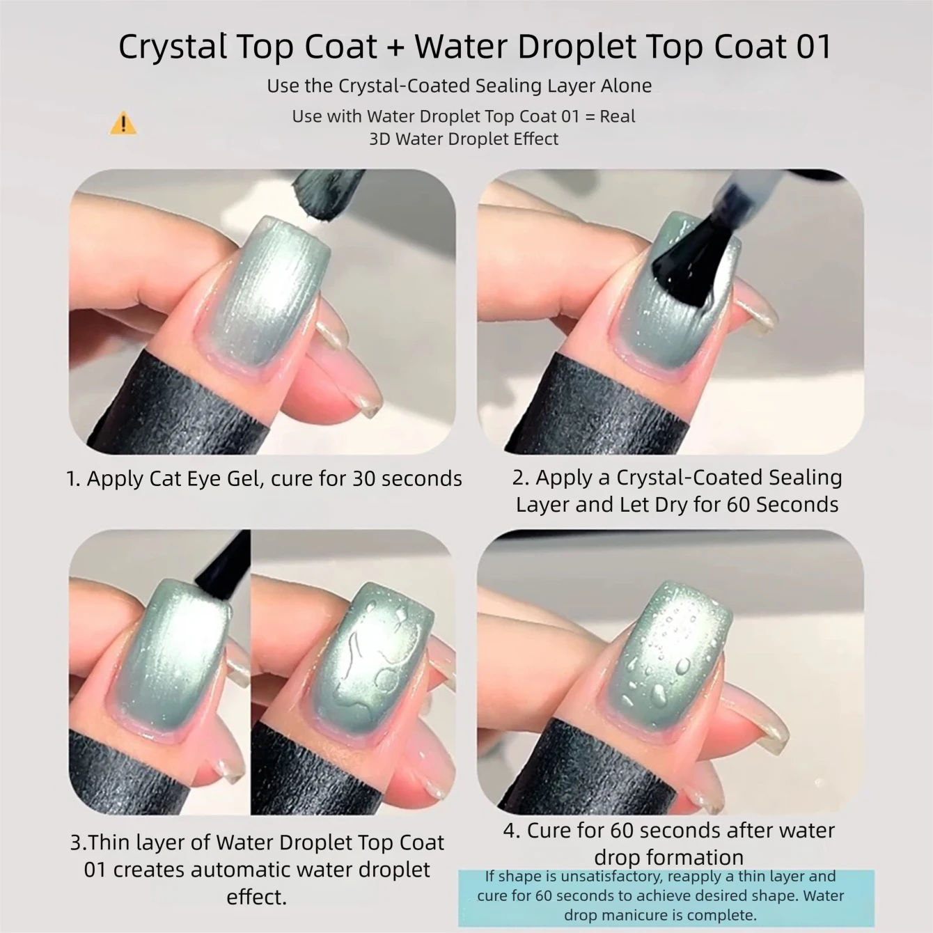 MIANEL Water Drop Top Coat 2026 SpringSummer Collection Clear Versatile Water Drop Shape Nail Art Functional Gel