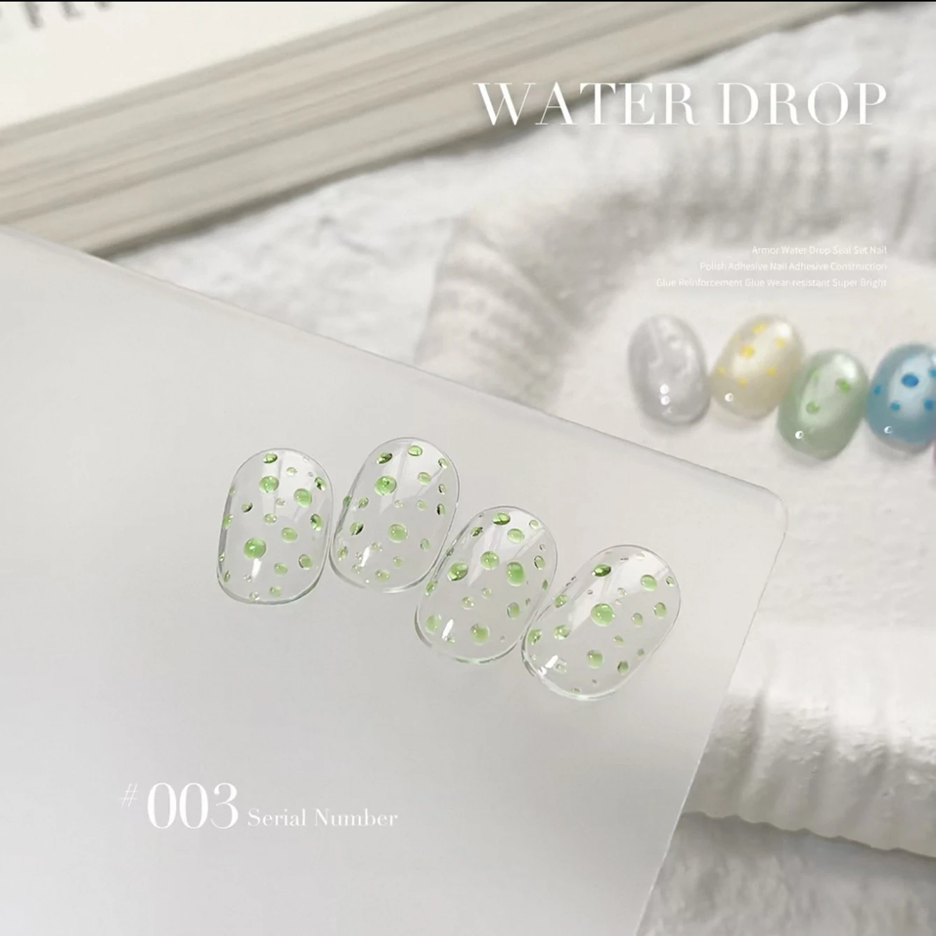 MIANEL Water Drop Top Coat 2026 SpringSummer Collection Clear Versatile Water Drop Shape Nail Art Functional Gel