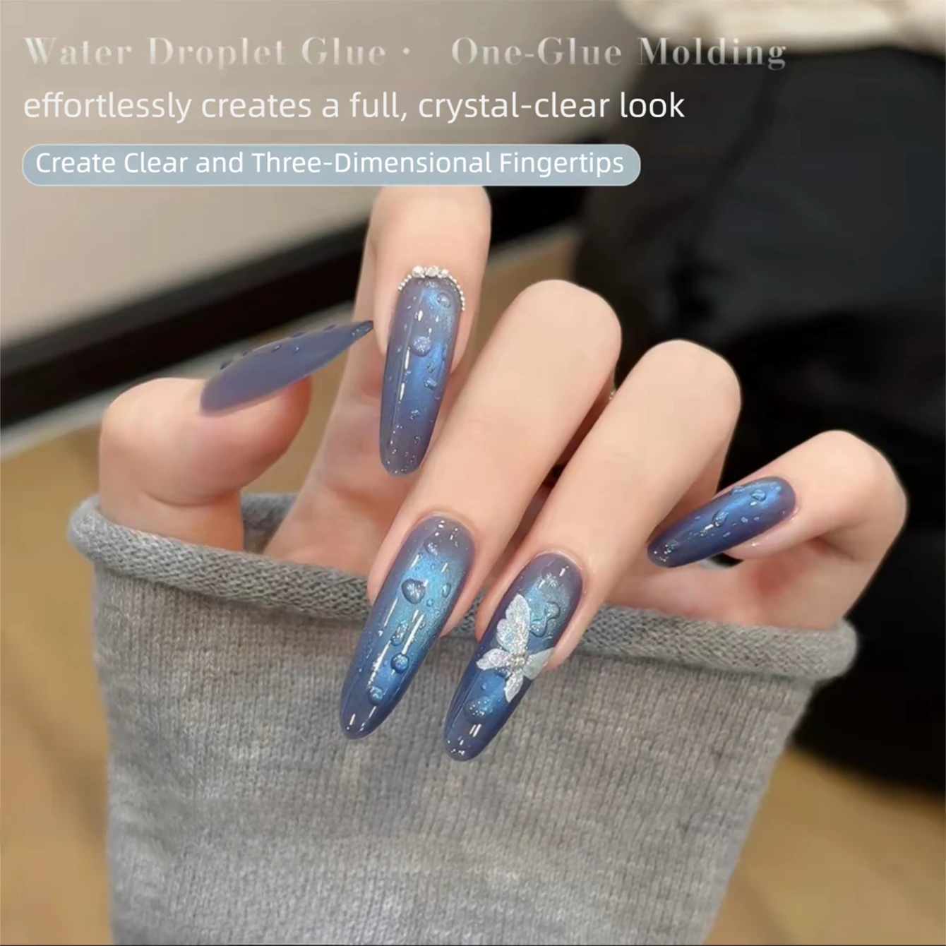 MIANEL Water Drop Top Coat 2026 SpringSummer Collection Clear Versatile Water Drop Shape Nail Art Functional Gel
