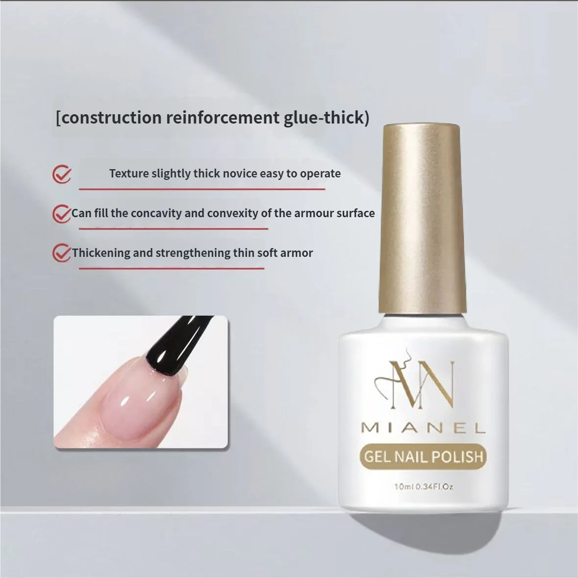 MIANEL Water Drop Top Coat 2026 SpringSummer Collection Clear Versatile Water Drop Shape Nail Art Functional Gel