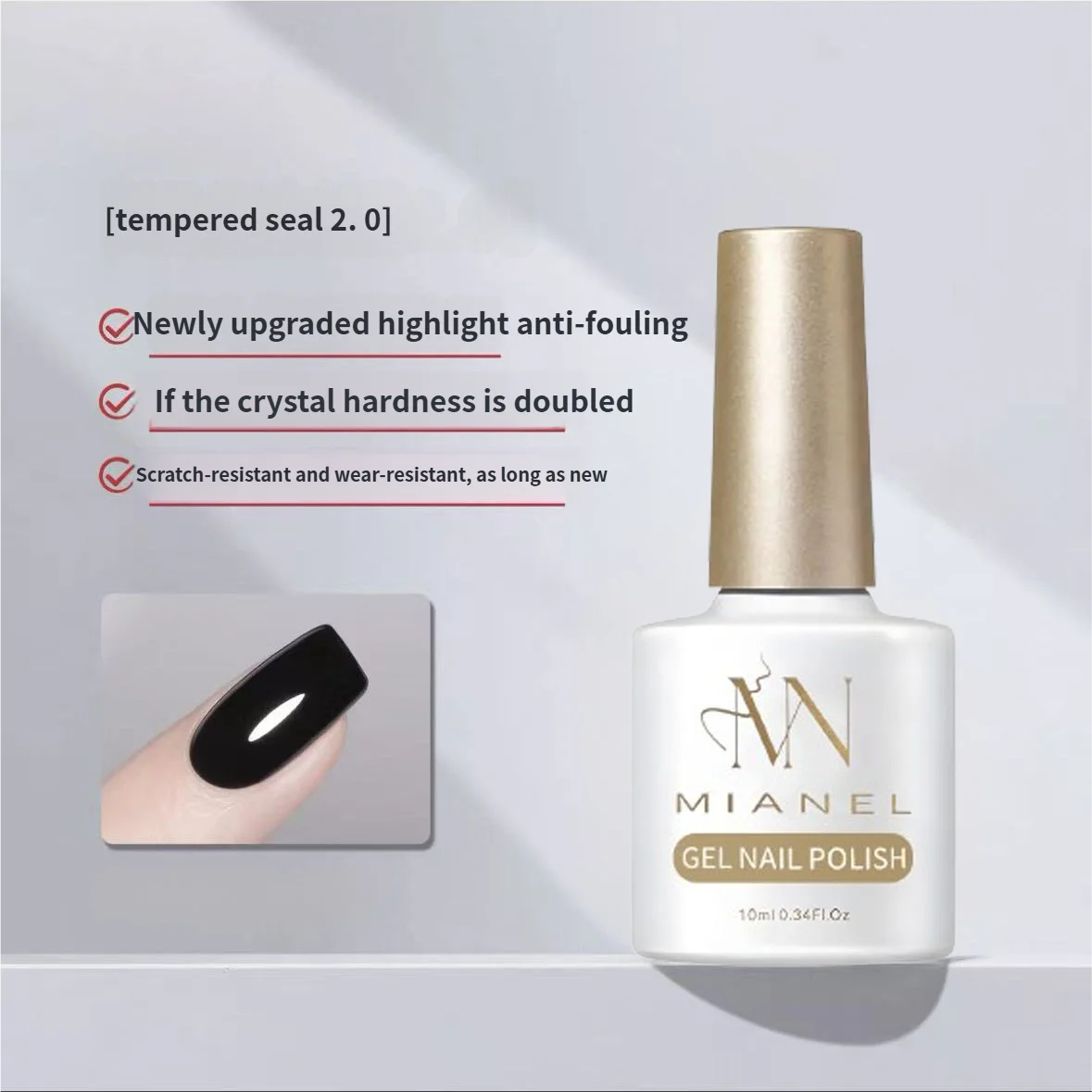 MIANEL Water Drop Top Coat 2026 SpringSummer Collection Clear Versatile Water Drop Shape Nail Art Functional Gel