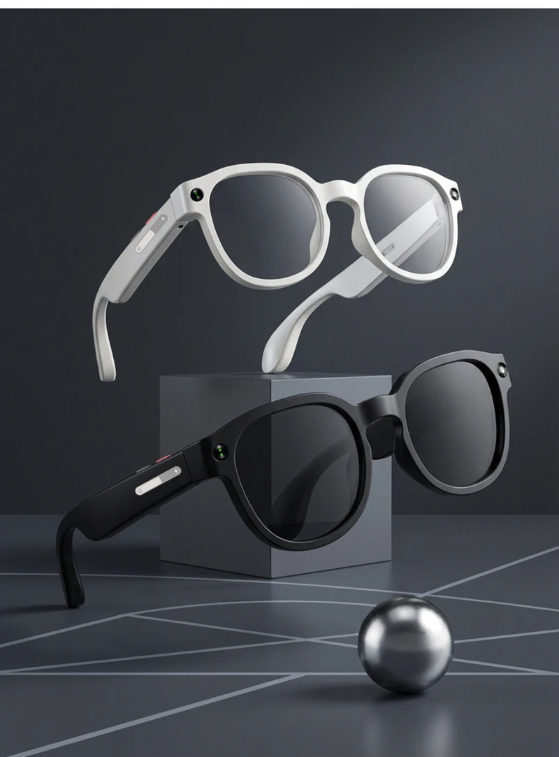Lenovo AI Smart Glasses AI Translation 8MP HD Camera 4K Shooting Image Bluetooth Call Recording Music Smart Sunglasses 2026 New
