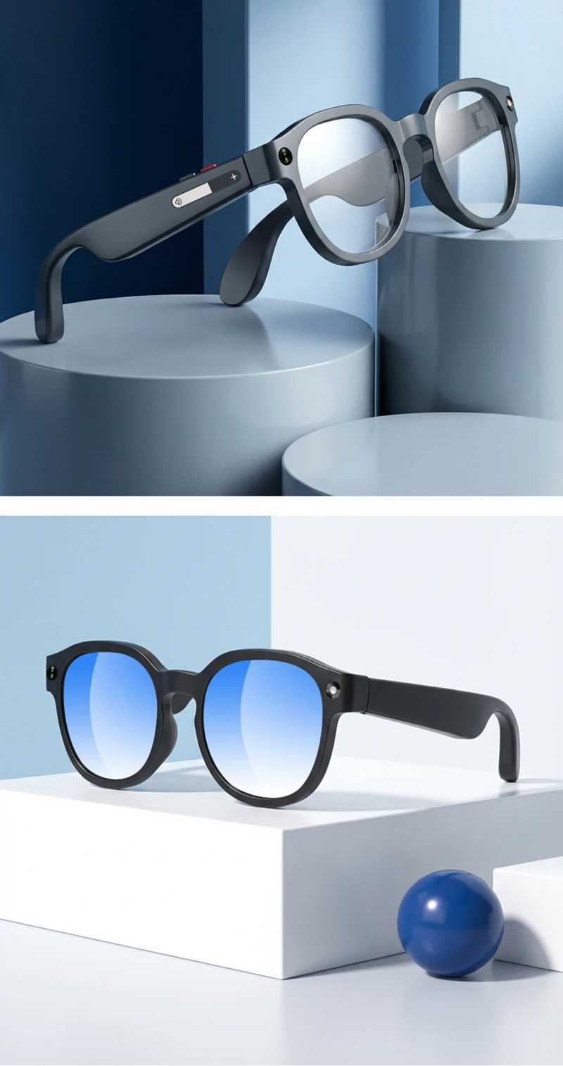 Lenovo AI Smart Glasses AI Translation 8MP HD Camera 4K Shooting Image Bluetooth Call Recording Music Smart Sunglasses 2026 New