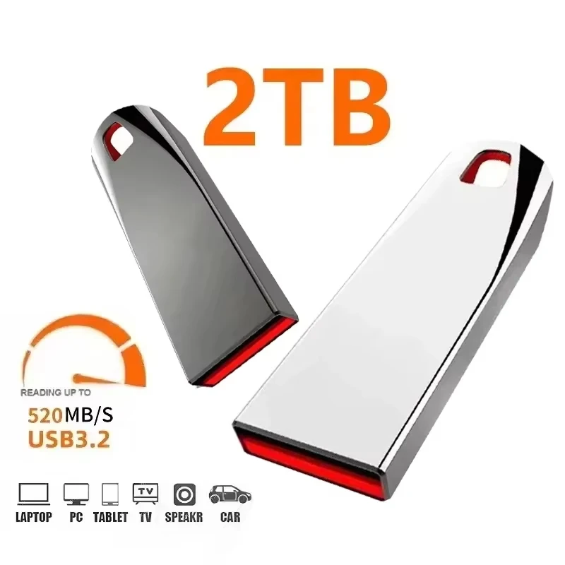 2TB USB3.2 Flash Drive High Speed Type-C U Disk Large Capacity  Waterproof  Portable Memoria  Usb Flash Disk ﻿2TB 1TB 512GB New