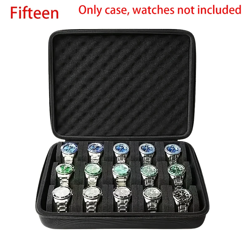 Watch Box Organizer For Men or Women Watch Travel Case Portable Storage Watch Display Holder for Wristwatches and Smart Watches