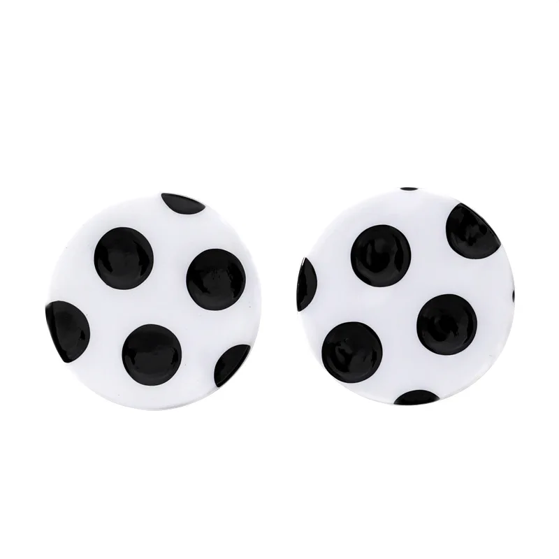 Classic Polka Dot Earring Geometric Round Square Heart Stud Earrings for Women Cute Korean Style Acrylic Earings Fashion Jewelry