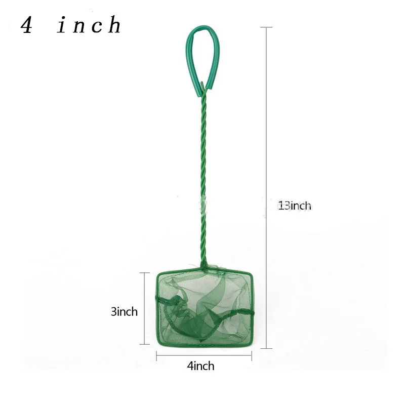 Portable Fish Net Long Handle Square Aquarium Accessories Fish Tank Landing Net Fishing Net Fish Floating Objects Cleaning Tool
