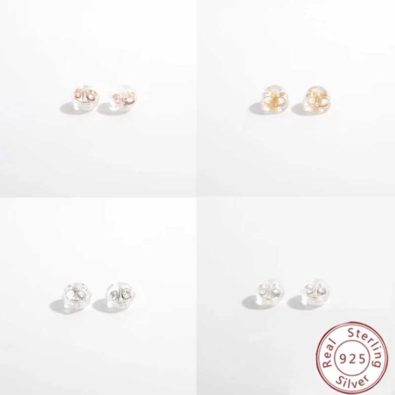200Pcs/lot,Clear Soft Silicone Rubber Earring Backs Safety Rubber Stopper Jewelry Accessories DIY Ear Plugging model:VE86