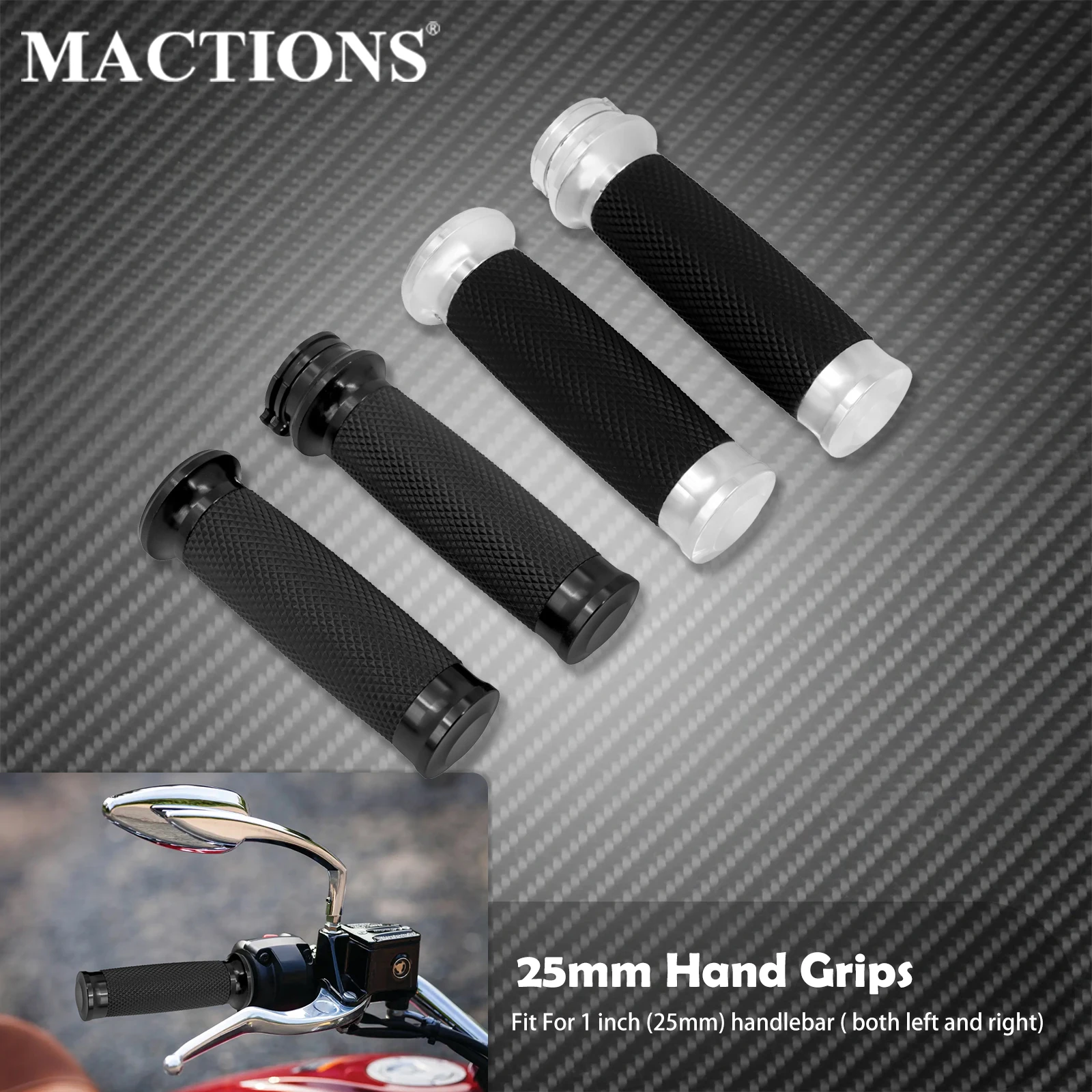 Motorcycle 1"25mm Hand Grips Handle Bar For Harley Touring Road Street Glide Sportster 883 1200 72 XL Dyna VRSC Softail Custom