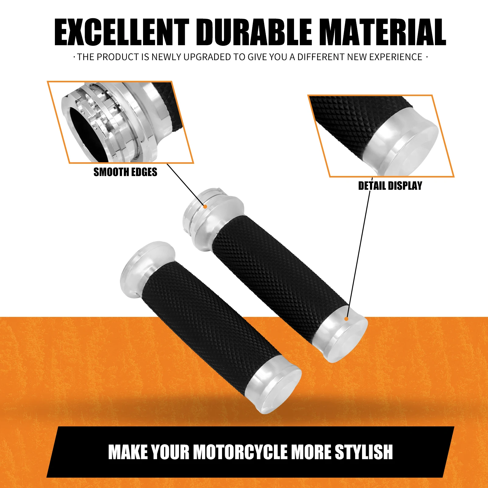 Motorcycle 1"25mm Hand Grips Handle Bar For Harley Touring Road Street Glide Sportster 883 1200 72 XL Dyna VRSC Softail Custom