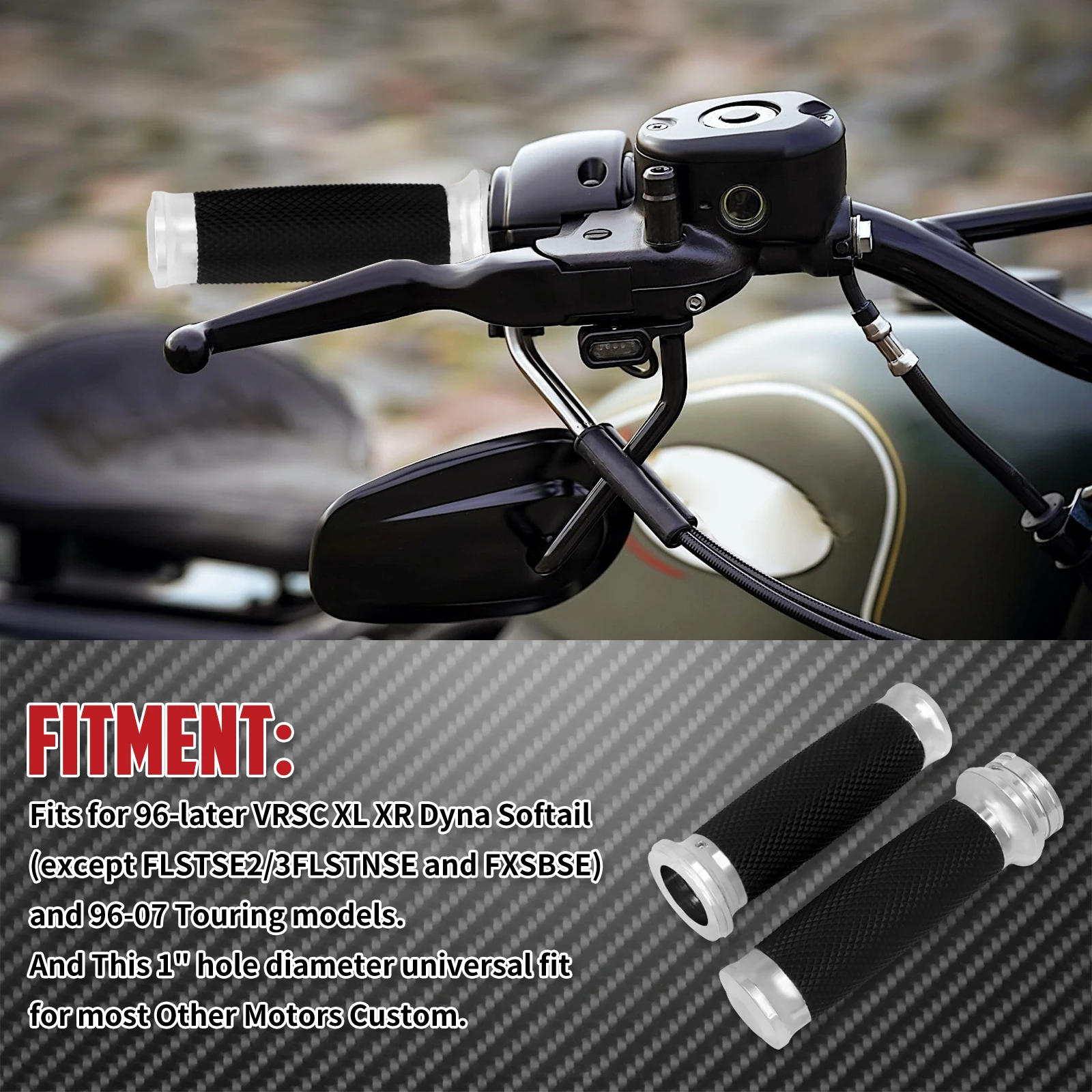 Motorcycle 1"25mm Hand Grips Handle Bar For Harley Touring Road Street Glide Sportster 883 1200 72 XL Dyna VRSC Softail Custom