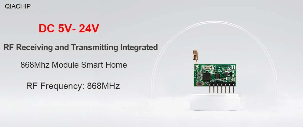 QIACHIP 433 MHz Wireless Remote Control Switch Receiver Module 3.6V 12V 24V and 433 MHz Transmitter Remote Control For Light LED