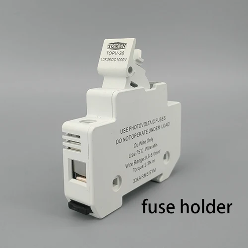 TOMZN Solar PV Fuse Holder DC 1000V PV 3A 6A 10A 15A 16A 20A 25A 30A 32A High Voltage for Solar System Protection Not One Set