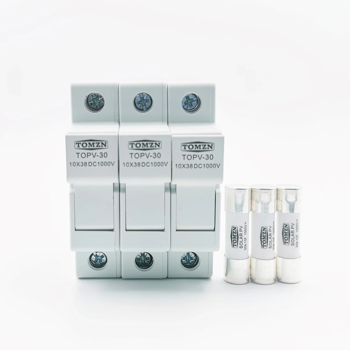 TOMZN Solar PV Fuse Holder DC 1000V PV 3A 6A 10A 15A 16A 20A 25A 30A 32A High Voltage for Solar System Protection Not One Set