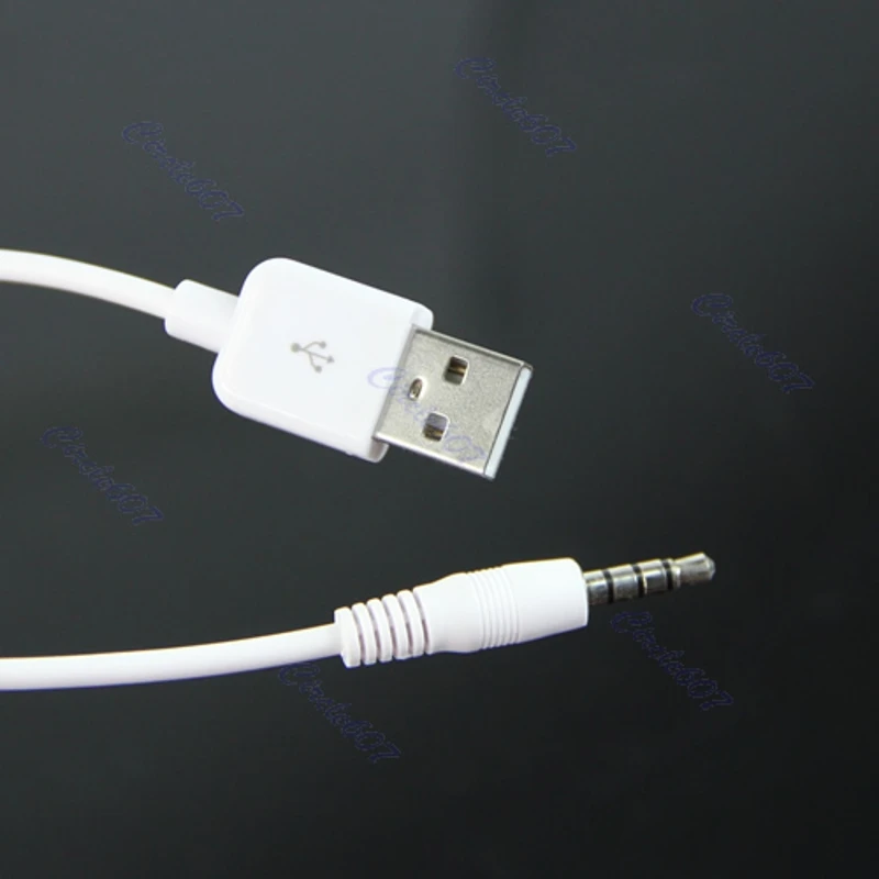 USB 3.5mm Data Sync Charging Cable Adapter for Apple iPod Shuffle 2nd #221