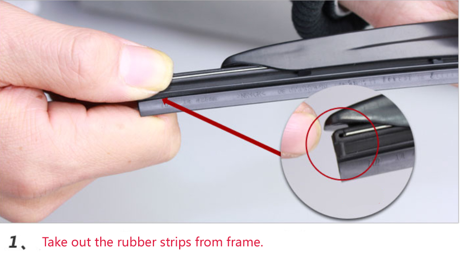 KAWOO Auto Windscreen Car Wiper Blade Strips Vehicle Insert Rubber Strip 14"16"17"18"19"20"21"22"24"26" FR 10mm 1pcs Accessories