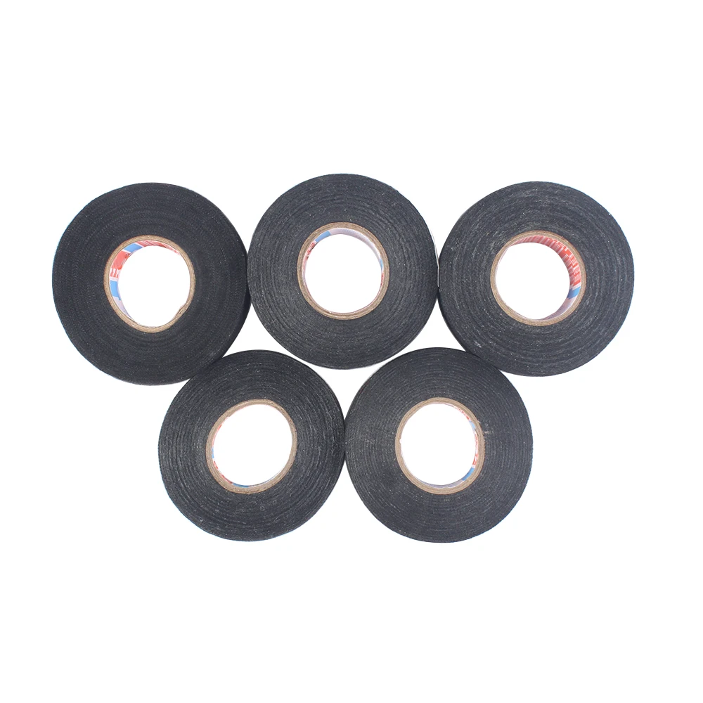 1pc Width 9/15/19/25/32MM Length 15M Heat-resistant Adhesive Cloth Fabric Tape For Car Auto Cable Harness Wiring Loom Protection