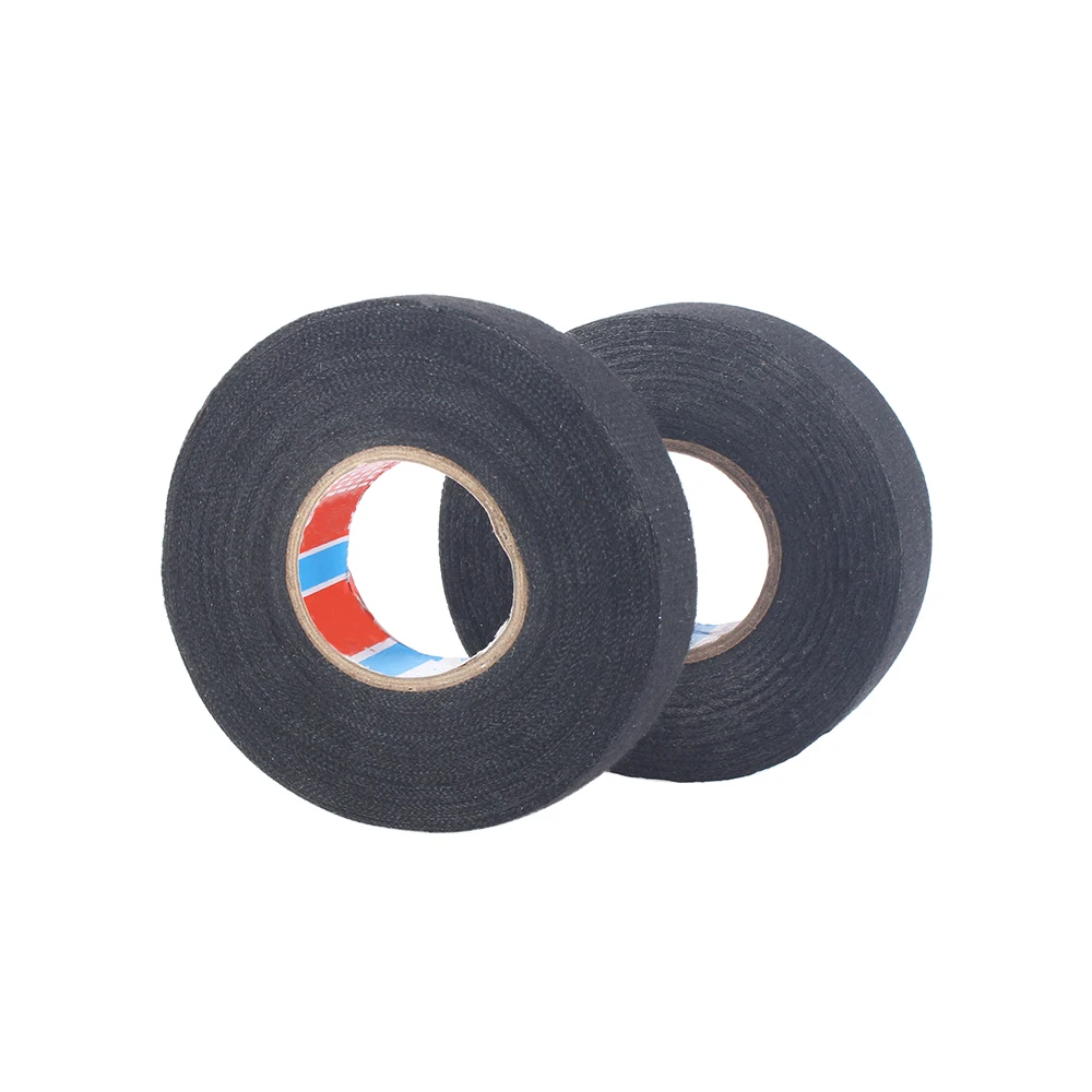 1pc Width 9/15/19/25/32MM Length 15M Heat-resistant Adhesive Cloth Fabric Tape For Car Auto Cable Harness Wiring Loom Protection