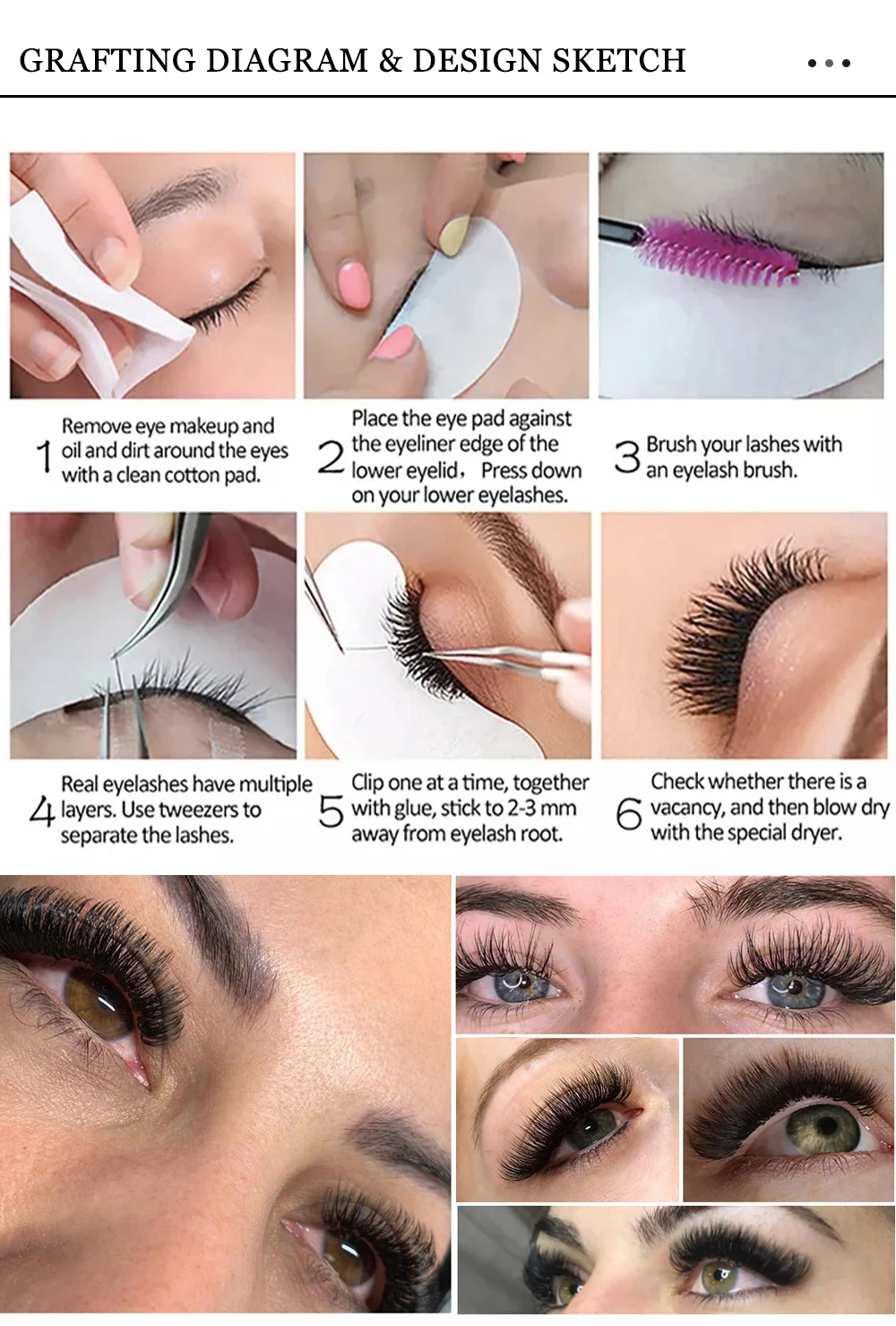 Abonnie Classic Eyelashes Extensions Individual Volume Lashes Fluffy Ultra Soft Eyelash Extensions