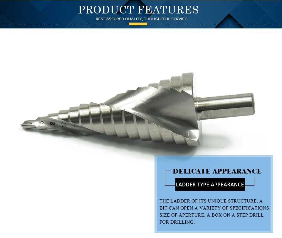 Xcan Step Drill Bit 1pc 4-12 4-32mm Pagoda Drill Hexagon Screw Drill Core Drilling Tool HSS Spiral Groove Wood Metal Hole Cutter