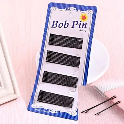 1Pack New High Quality Women Hair Clips Bobby Hair Pins Hairpins Black Wave Straight Barrettes Girls Hair Accessories Wholesale