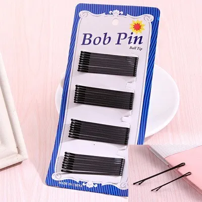 1Pack New High Quality Women Hair Clips Bobby Hair Pins Hairpins Black Wave Straight Barrettes Girls Hair Accessories Wholesale