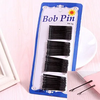 1Pack New High Quality Women Hair Clips Bobby Hair Pins Hairpins Black Wave Straight Barrettes Girls Hair Accessories Wholesale
