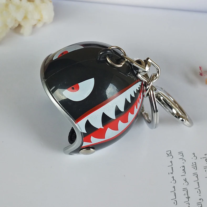 New Motorcycle Helmets Key chain Women men Cute Safety Helmet Car Keychain Bags Hot Key Ring gift Jewelry wholesale 17022