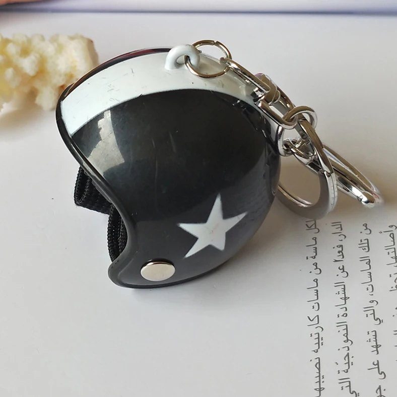 New Motorcycle Helmets Key chain Women men Cute Safety Helmet Car Keychain Bags Hot Key Ring gift Jewelry wholesale 17022