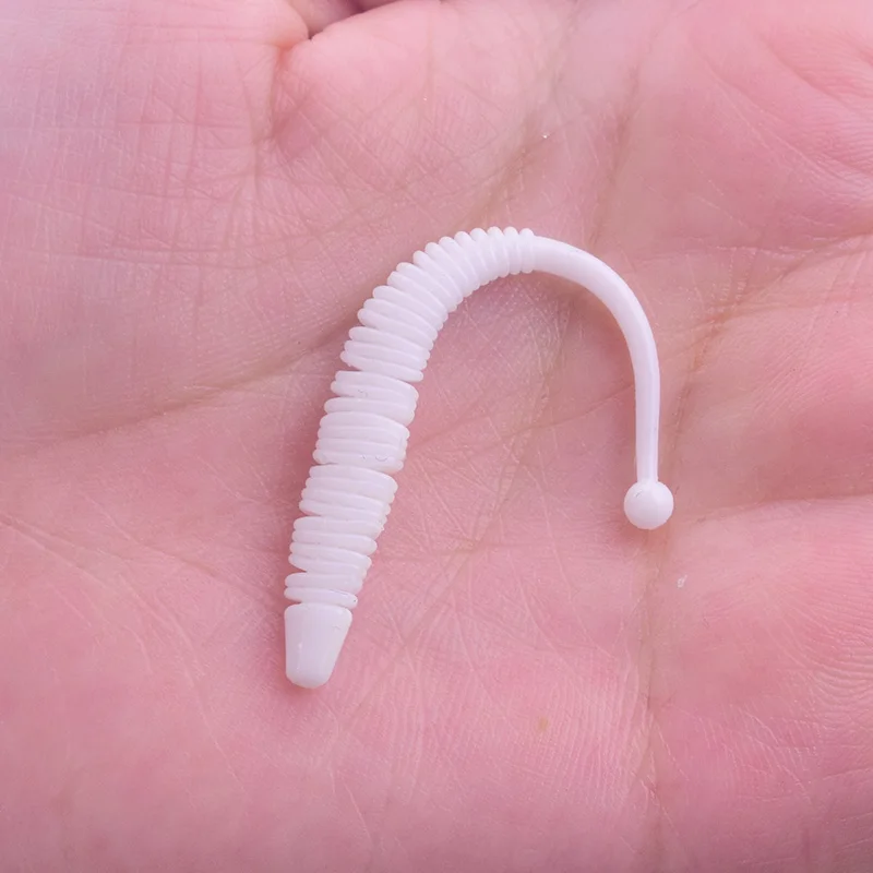 10 Pcs/Lot Worm Soft Fishing Lure Jig Wobblers 6cm 0.6g Shrimp Odor Additive Silicone Artificial Baits Bass Carp Pesca Tackle