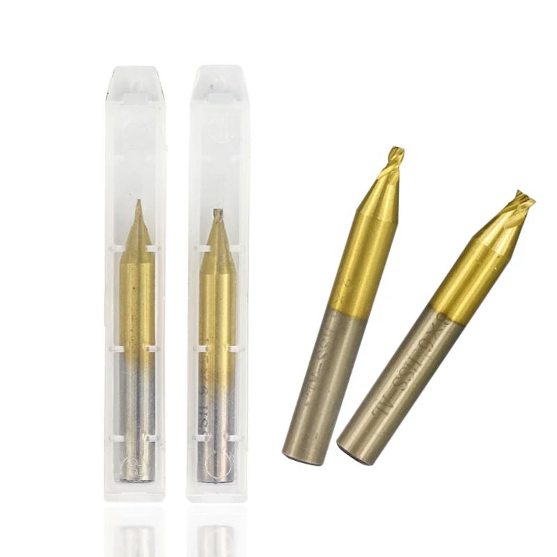 CMCP 1pc 6mm Shank Titanium Coated Key Cutting Machine End Milling Cutter 1/1.5/2.0/2.5/3.0/4.0/5.0mm Vertical Key Machine