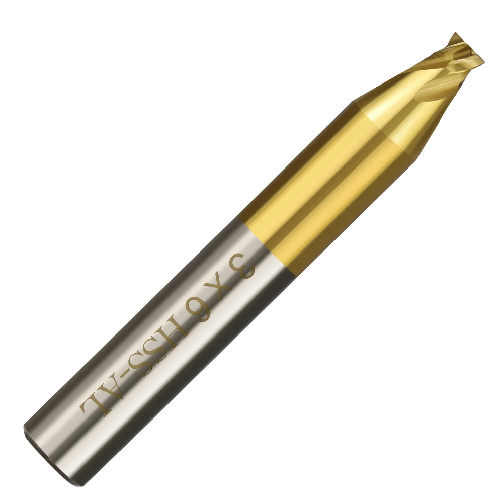 CMCP 1pc 6mm Shank Titanium Coated Key Cutting Machine End Milling Cutter 1/1.5/2.0/2.5/3.0/4.0/5.0mm Vertical Key Machine