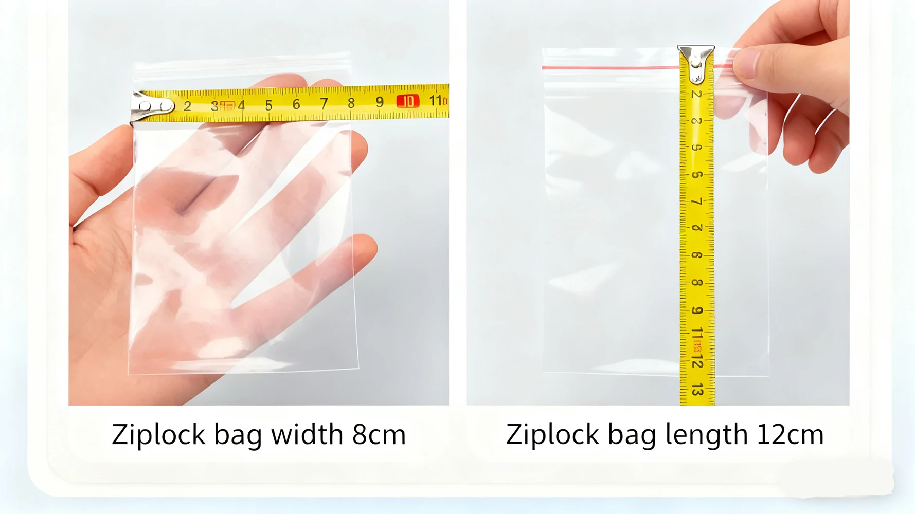 100pcs/pack Small Zip Lock Plastic Bag Reclosable Transparent Bag Shoe Bag Vacuum Bag Poly Clear Bags Thickness 0.05mm