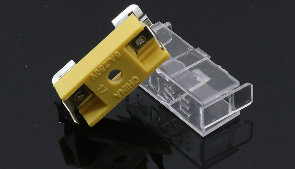 10 pcs Panel Mount PCB Fuse Holder Case w Cover 5x20mm