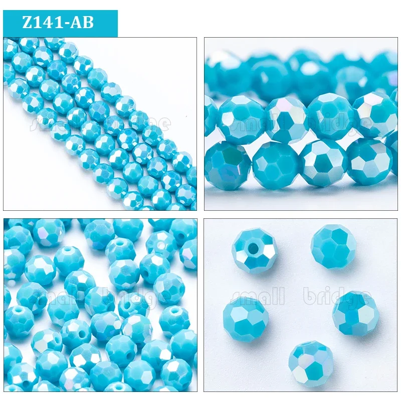 3 4 6 8mm Czech Round Spacer Glass Beads For Jewelry Making Diy Accessories Colorful Faceted Crystal Beads Wholesale Z174