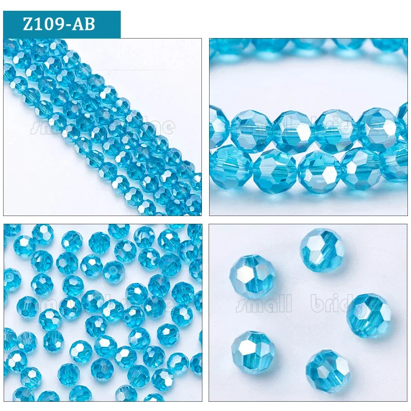 3 4 6 8mm Czech Round Spacer Glass Beads For Jewelry Making Diy Accessories Colorful Faceted Crystal Beads Wholesale Z174