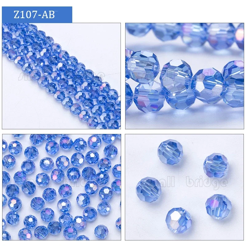 3 4 6 8mm Czech Round Spacer Glass Beads For Jewelry Making Diy Accessories Colorful Faceted Crystal Beads Wholesale Z174