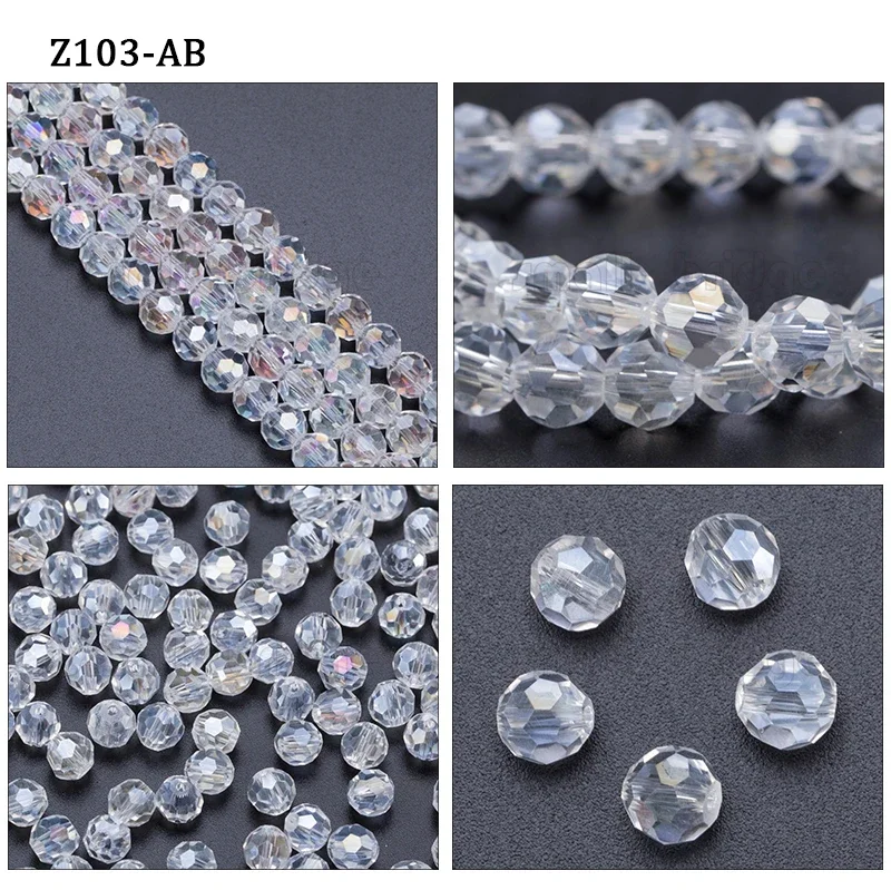 3 4 6 8mm Czech Round Spacer Glass Beads For Jewelry Making Diy Accessories Colorful Faceted Crystal Beads Wholesale Z174