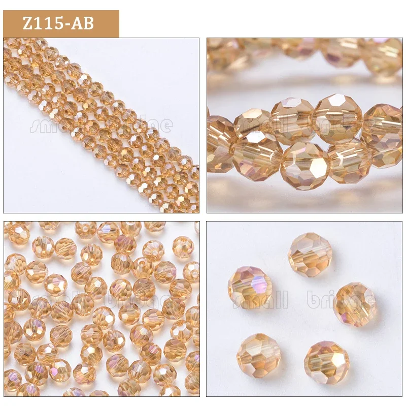 3 4 6 8mm Czech Round Spacer Glass Beads For Jewelry Making Diy Accessories Colorful Faceted Crystal Beads Wholesale Z174