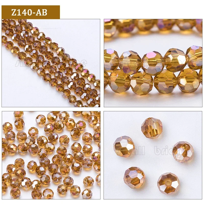 3 4 6 8mm Czech Round Spacer Glass Beads For Jewelry Making Diy Accessories Colorful Faceted Crystal Beads Wholesale Z174