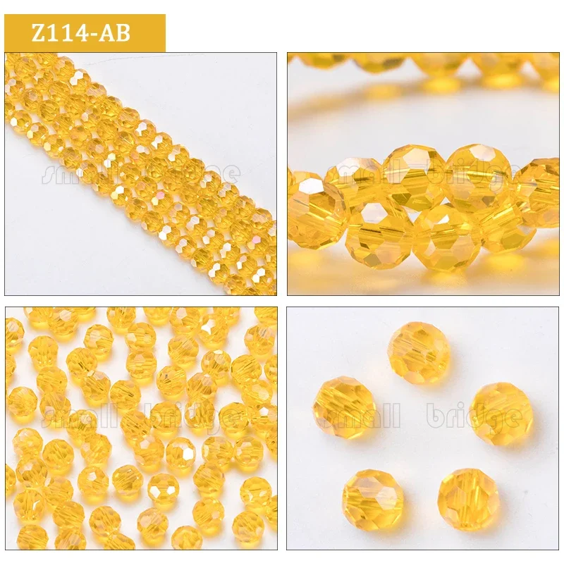3 4 6 8mm Czech Round Spacer Glass Beads For Jewelry Making Diy Accessories Colorful Faceted Crystal Beads Wholesale Z174