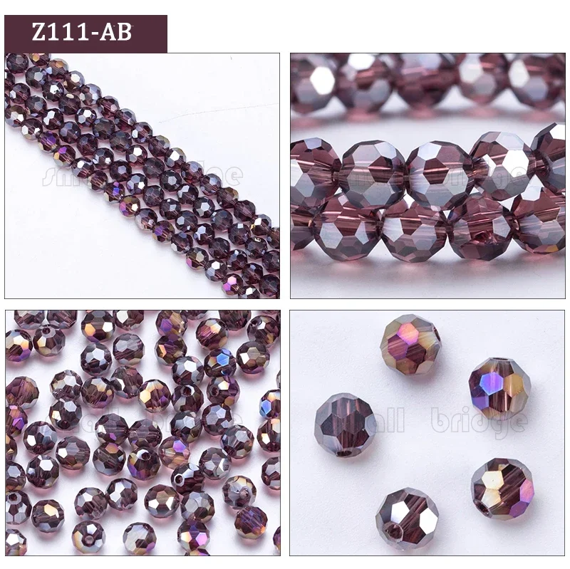 3 4 6 8mm Czech Round Spacer Glass Beads For Jewelry Making Diy Accessories Colorful Faceted Crystal Beads Wholesale Z174