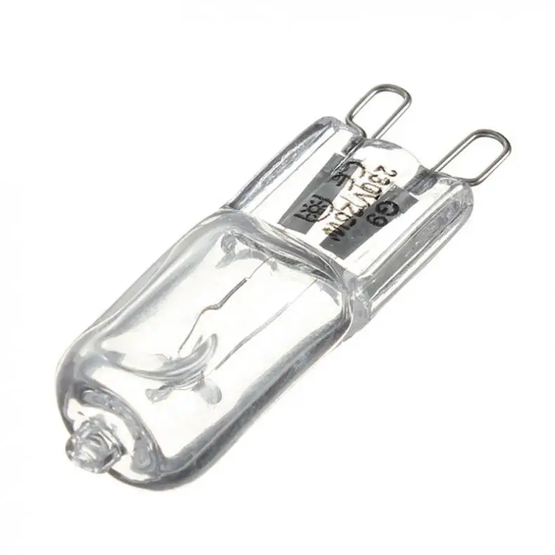 10pcs/lot G9 220-240V 25W 40W 60W Portable Warm White Halogen Bulb Light Lamp 3000-3500K Globe 230V Capsule Clear Bulbs