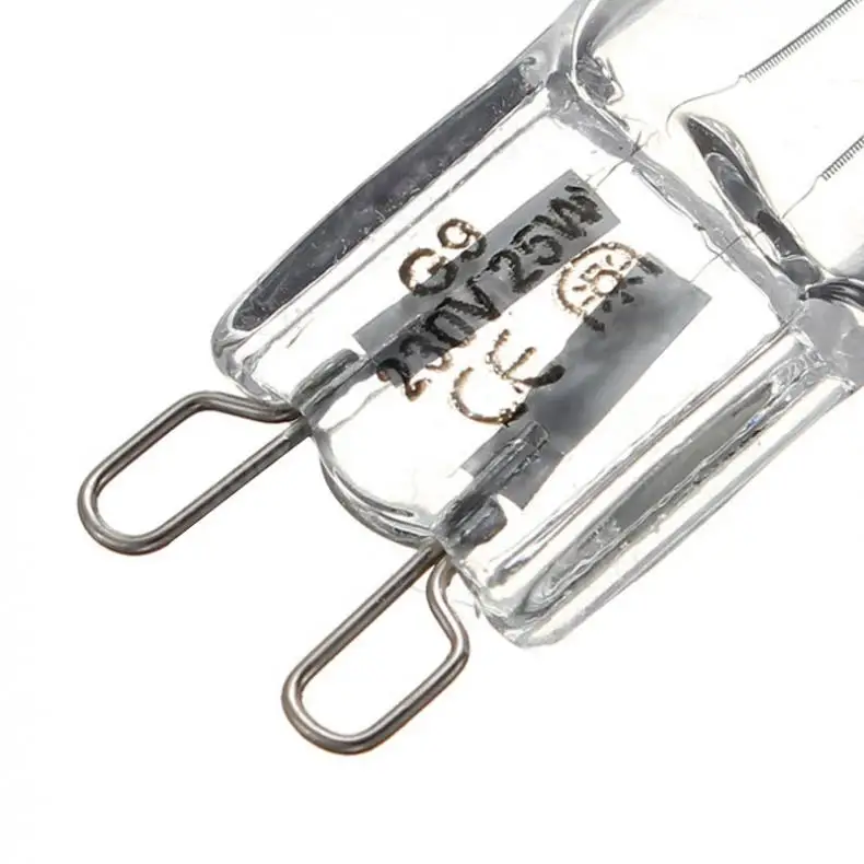 10pcs/lot G9 220-240V 25W 40W 60W Portable Warm White Halogen Bulb Light Lamp 3000-3500K Globe 230V Capsule Clear Bulbs