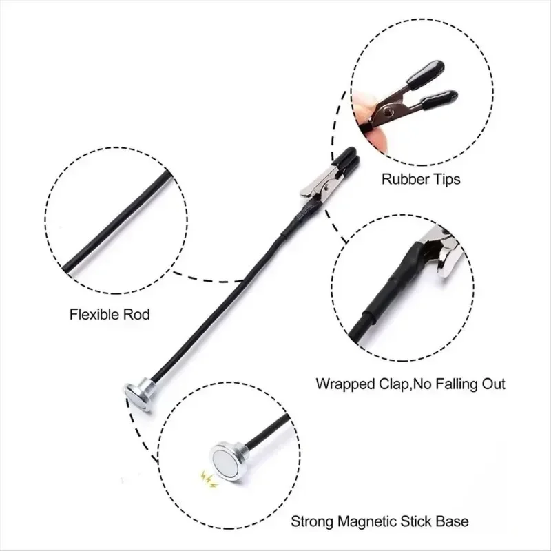 5-30PCS Magnetic Flexible Alligator Clip Electric Test Crocodile Clip for DIY Note Card Clamps Kitchen Menu Holder Photo Clips