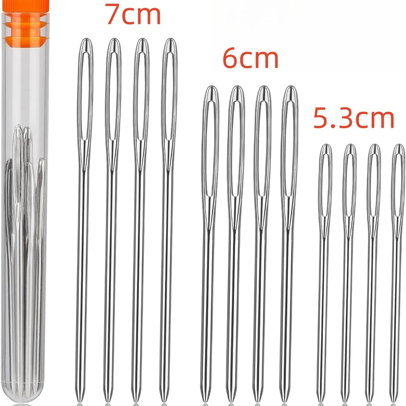 Large Eye Hand Sewing Needles Kit, Big Eye Stitching Needles for Yarn, Embroidery & Jewelry Beading, Household Sewing Acce