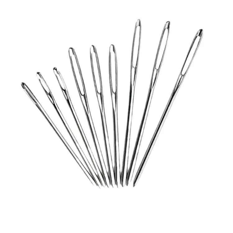 Large Eye Hand Sewing Needles Kit, Big Eye Stitching Needles for Yarn, Embroidery & Jewelry Beading, Household Sewing Acce