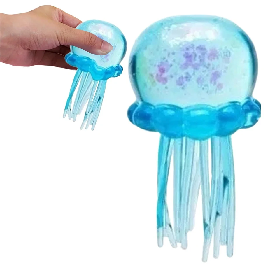 Jellyfish Squish Beach Water Play Octopus Toy Outdoor Squeeze Toy Simulated Octopus Stress Balls Relief Fidget Toy for Kids