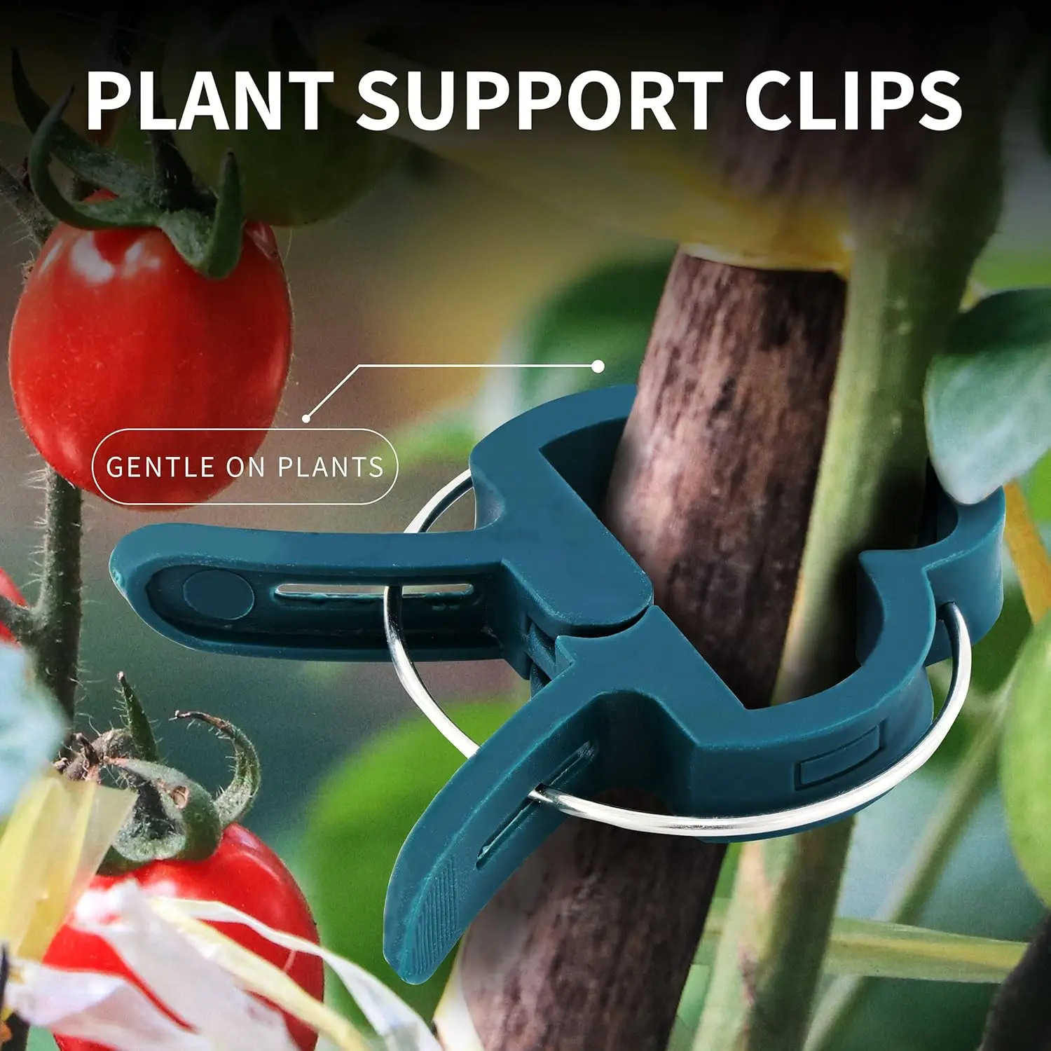 Garden Plant Clips, Plant Support Clips for Securing Stems, Flowers or Climbing Vines To Tomato Cages